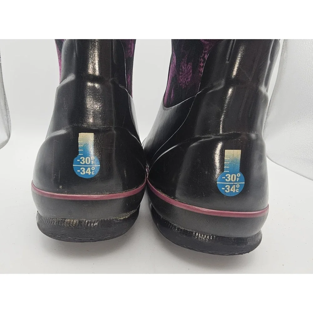 Bogs Classic Water Color Boots Youth Girls Purple Black Waterproof Snow Rain 2
